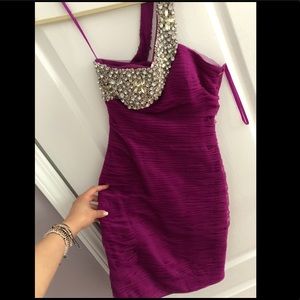 Purple sequin dress
